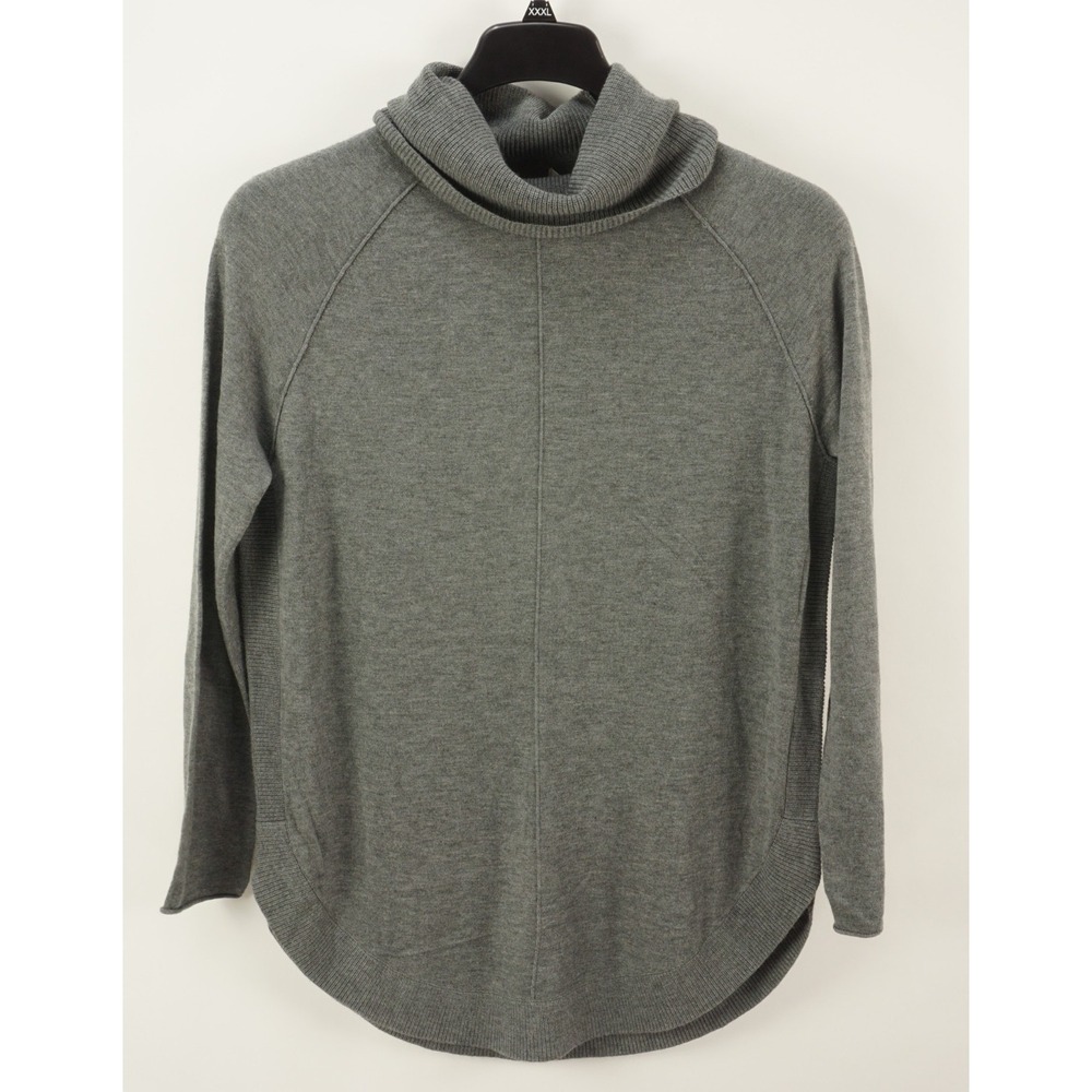 $69 Caslon Fine Knit Wool Blend Raglan Turtleneck Sweater Womens Size XS Stretch